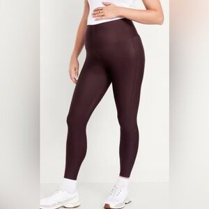 Old Navy Maternity Full-Panel PowerSoft Sculpt 7/8 Leggings, Boxwood, sz M